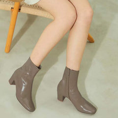 Klassisch elegante handschuhähnliche Stiefeletten High Heel Stiefel mit seitlichem Reißverschluss