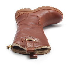 Damen-Schneestiefel mit halbhohem Schaft und Fleecefutter für den kalten Winter