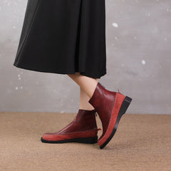 Weiche, flache Stiefel, Designer-Stiefeletten, Chelsea-Stiefel mit Reißverschluss hinten