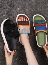 Slipper mit Schleife und dicker Sohle