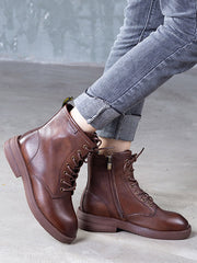 Botines originales de tacón bajo liso