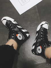 Zapatillas de lona de caña alta de moda