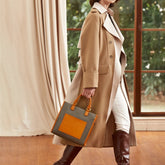 Retro Collision Color's Bag Vegetable Tanned Head Layer Cowhide Shoulder Handbag