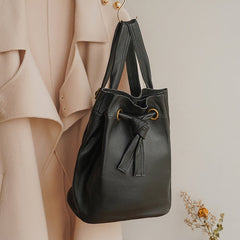 Damen-Rucksack mit Kordelzug und Retro-Schleife