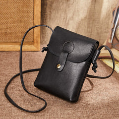 Vintage Rindsleder Telefon Tasche Damen Elegante Single Schulter