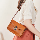 Retro Cowhide Crossbody Envelope Small Square Bag