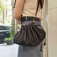 Schlichtes Retro Design Pflanzlich gegerbtes Rindsleder