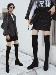 Botas largas hasta la rodilla, informales, cómodas y ajustadas