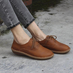 Brown Oxfords & Tie Flats