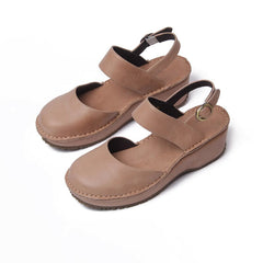 Retro Ankle Strap Mary Jane Sandals Handmade