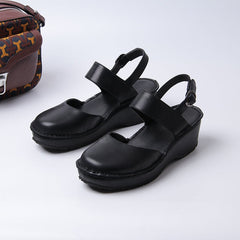 Retro Ankle Strap Mary Jane Sandals Handmade