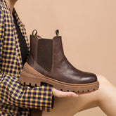 Handgefertigte Designer Stiefeletten Schwarz/Kaffee