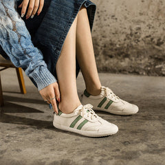 Handgemachte weiche weiße Schuhe Schnürschuhe Sneakers Designer Schuhe Gelb/Grün/Schwarz