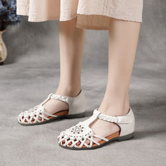 Retro Woven Sandals Touch-strap