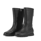 Retro Mid Calf Boots for Cold Winter Classic Martin Boots Black