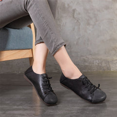 Handgemachte Flats Schnürschuhe Oxford Schuhe Gummisohlen Loafers Slip Ons Flaty Schuhe Schwarz