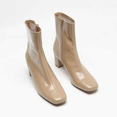 Klassisch elegante handschuhähnliche Stiefeletten High Heel Stiefel mit seitlichem Reißverschluss