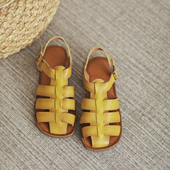 Fisherman Shoes Genuine Gladiator Sandals Flat Slingback Side Buckle