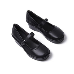 Weiche Mary-Jane-Schuhe im Retro-Stil mit Plateausohle