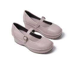 Weiche Mary-Jane-Schuhe im Retro-Stil mit Plateausohle