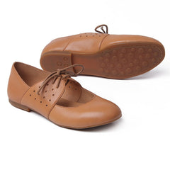 Soft Lace Up Mary Jane Flats Oxfords Handmade