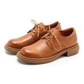Zapatos Oxford con cordones de curtido vegetal