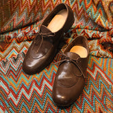 Round Toe Oxfords Horse Lace Up Derby Shoes