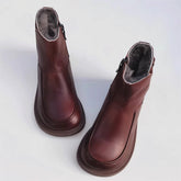 Handgemachte Big Toe Chelsea Boots Stiefeletten haben Fleece gefüttert Braun/Schwarz