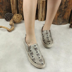 Sneaker Weiche Sohle Bequeme Wanderschuhe Halbschuhe Hellgrau