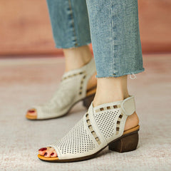 Handgefertigte Block-Gladiator-Sandalen