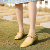 Mary Jane Comfy Braided Belt Flats