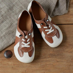 Designer-Schuhe Farbblock Echte Flats