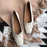 Square Toe Bowknots Dress Shoes Ballerina Flats
