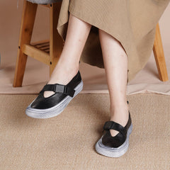 Handgemachte echte Mary Jane atmungsaktiv schwarz/braun