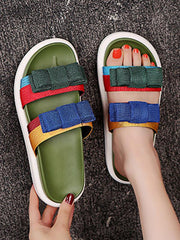 Slipper mit Schleife und dicker Sohle