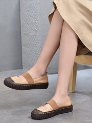 Women Elastic Round Toe Low Top Casual Shoes