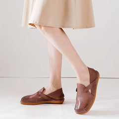 Handgemachte Flatss Square Toe Soft