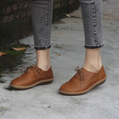 Brown Oxfords & Tie Flats
