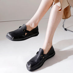 Handgemachte Flatss Square Toe Soft