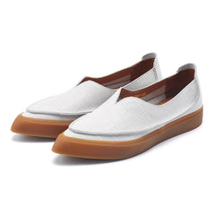 Witch Style Point Toe Soft Flat Loafers