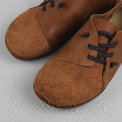 Nubukleder Halbschuhe Casual Slip On Schuhe Flats Braun