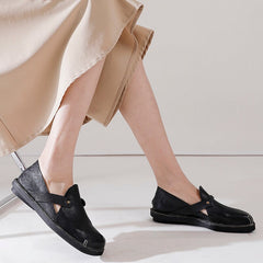 Handgemachte Flatss Square Toe Soft