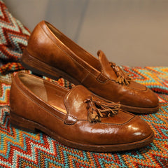 Mantova Series-Classic Loafer Shoes Goodyear Horse with Tassels