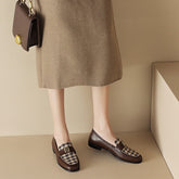 Weiche Loafer im Color Blocking-Stil mit Metall