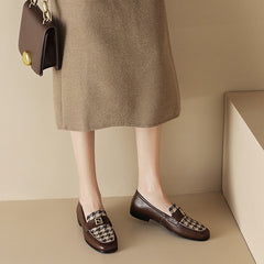 Weiche Loafer im Color Blocking-Stil mit Metall