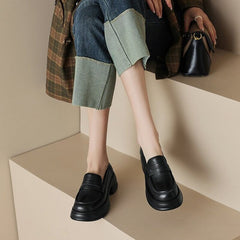 Pennyloafer mit Plateausohle