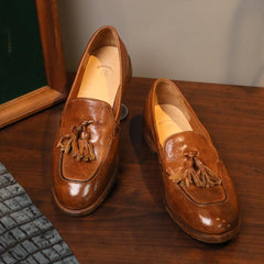 Mantova Series-Classic Loafer Shoes Goodyear Horse with Tassels