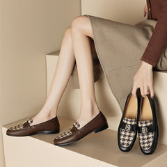 Weiche Loafer im Color Blocking-Stil mit Metall