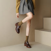 Patent Penny Loafers Block Heel