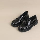 Patent Penny Loafers